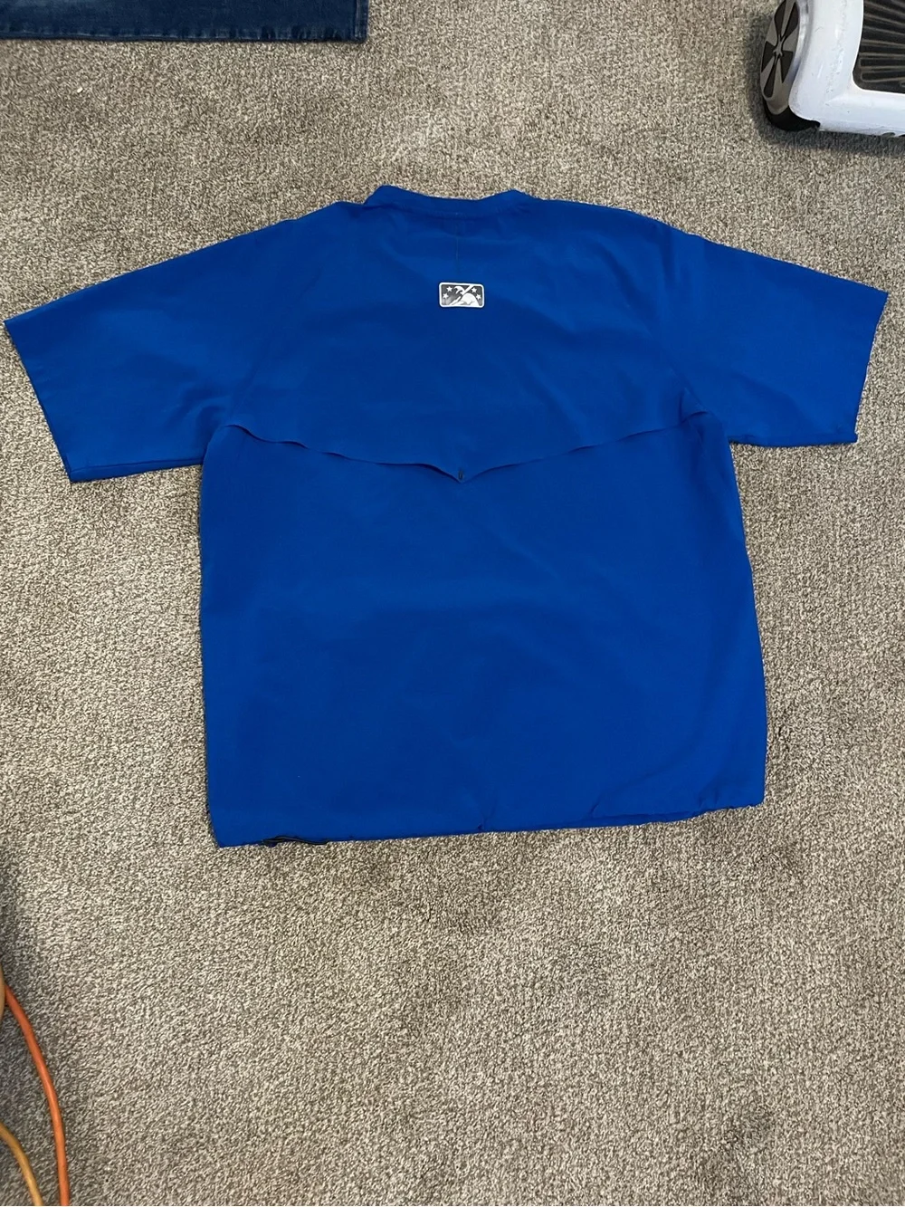Blue Short Sleeve Pullover with Crew Patch
